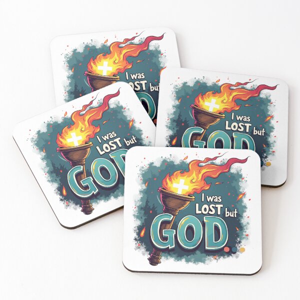 Item preview, I Was Lost But God...Flaming Torch, Cross designed and sold by Faithloveshop.