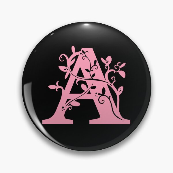 Item preview, Pink Capital Letter A With Vines V3 designed and sold by Victoria Lehnard.