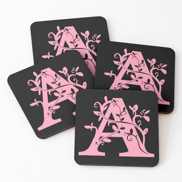 Item preview, Pink Capital Letter A With Vines V3 designed and sold by Victoria Lehnard.