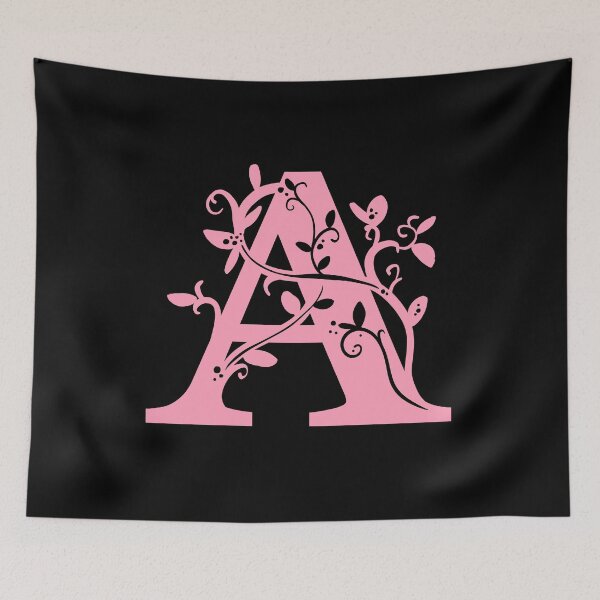 Item preview, Pink Capital Letter A With Vines V3 designed and sold by Victoria Lehnard.