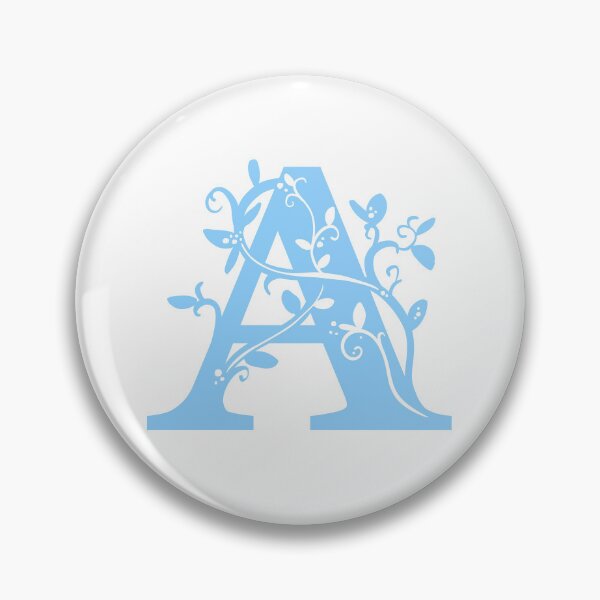 Item preview, Blue Capital Letter A With Vines designed and sold by Victoria Lehnard.