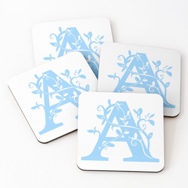 Item preview, Blue Capital Letter A With Vines designed and sold by Victoria Lehnard.