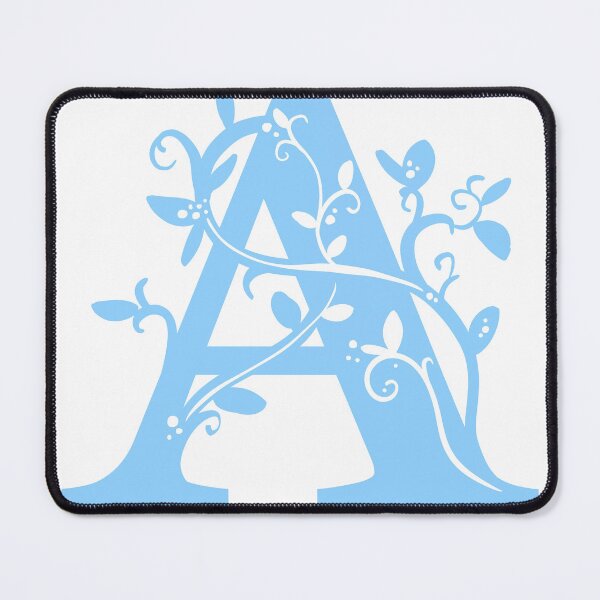 Item preview, Blue Capital Letter A With Vines designed and sold by Victoria Lehnard.