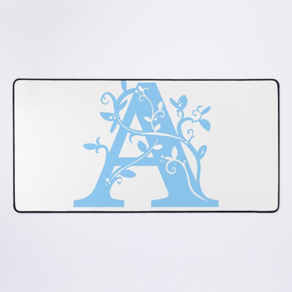 Item preview, Blue Capital Letter A With Vines designed and sold by Victoria Lehnard.