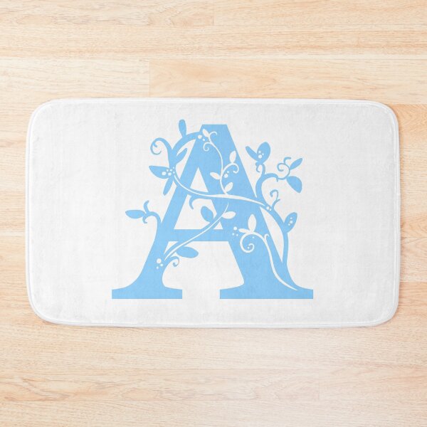 Item preview, Blue Capital Letter A With Vines designed and sold by Victoria Lehnard.