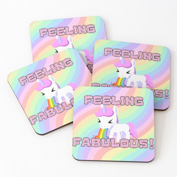 Item preview, Feeling Fabulous Barfing Unicorn designed and sold by Escapism Entertainment LLC.