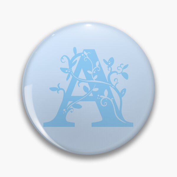 Item preview, Blue Capital Letter A With Vines V2 designed and sold by Victoria Lehnard.
