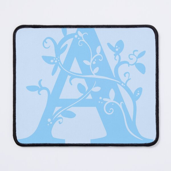 Item preview, Blue Capital Letter A With Vines V2 designed and sold by Victoria Lehnard.