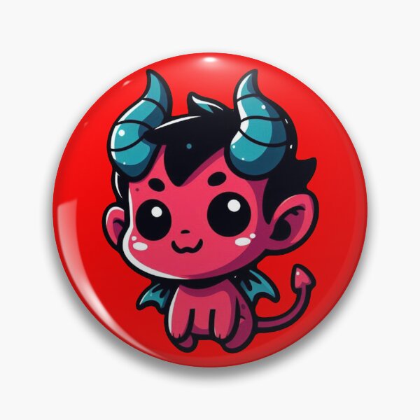 Item preview, Playful Red Devil - Cartoon, Character, Red, Kawaii designed and sold by Nostalgia Busters.