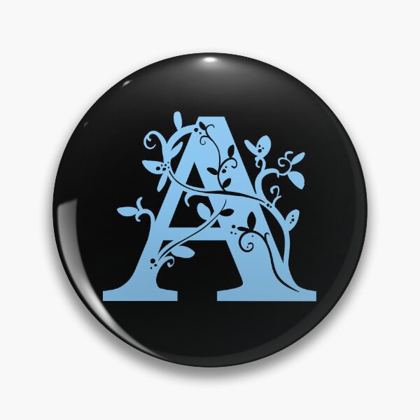 Item preview, Blue Capital Letter A With Vines V3 designed and sold by Victoria Lehnard.