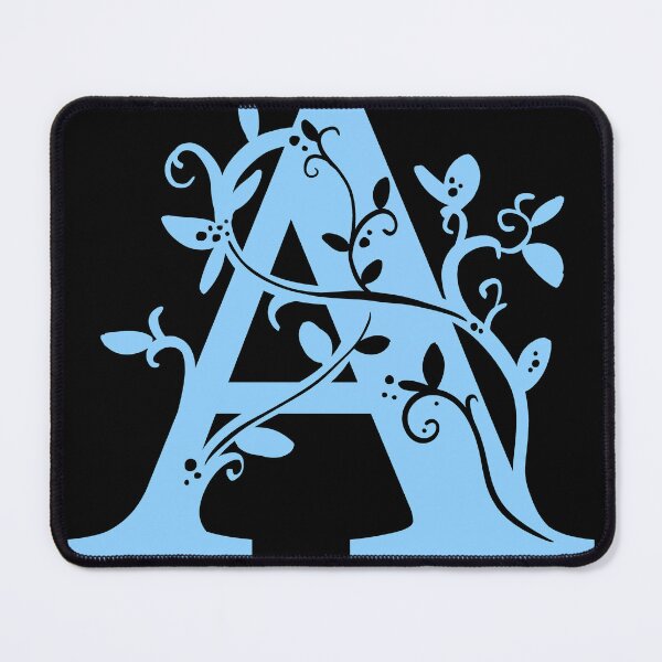 Item preview, Blue Capital Letter A With Vines V3 designed and sold by Victoria Lehnard.