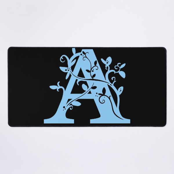 Item preview, Blue Capital Letter A With Vines V3 designed and sold by Victoria Lehnard.