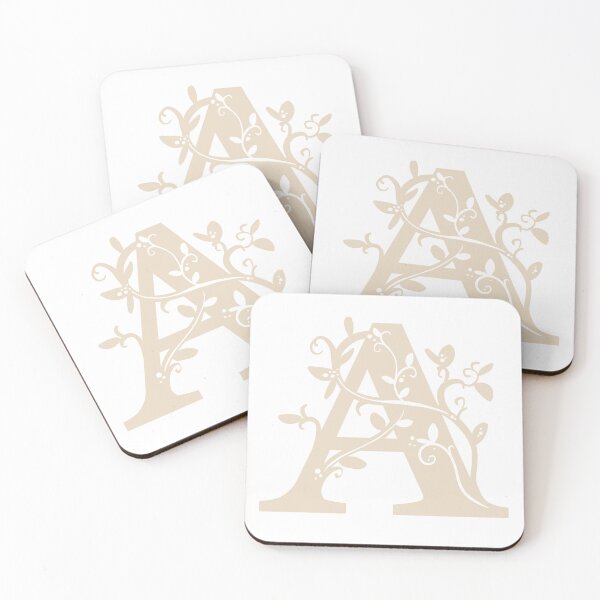 Item preview, Beige Capital Letter A With Vines designed and sold by Victoria Lehnard.