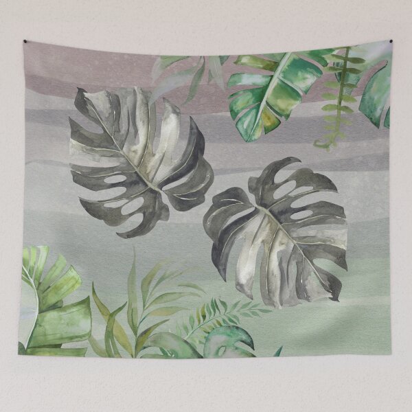 Item preview, Tropical Leaves Water Color Background designed and sold by WhiteSoftPetals.