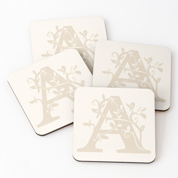 Item preview, Beige Capital Letter A With Vines V2 designed and sold by Victoria Lehnard.