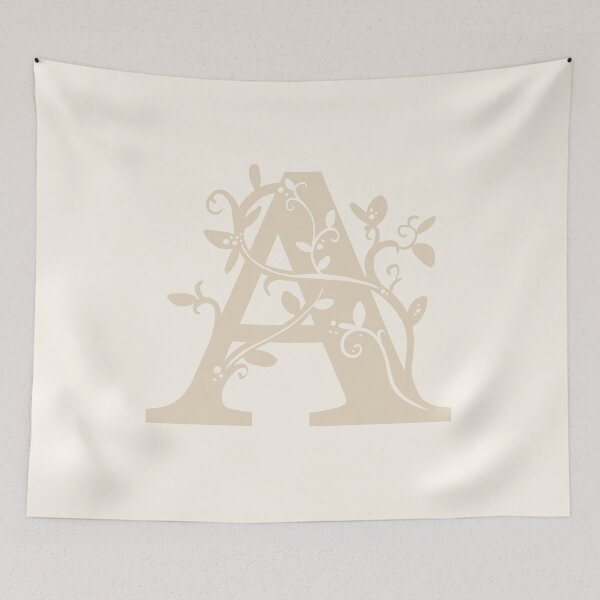 Item preview, Beige Capital Letter A With Vines V2 designed and sold by Victoria Lehnard.