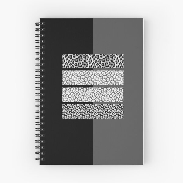 Item preview, Black and white applique with leopard print on a black and gray background designed and sold by fuzzyfox.