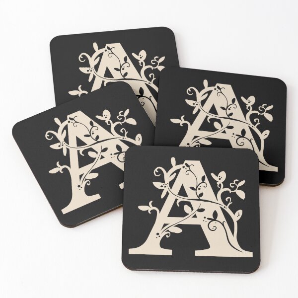Item preview, Beige Capital Letter A With Vines V3 designed and sold by Victoria Lehnard.