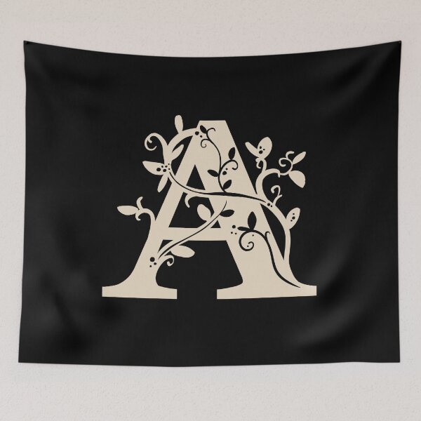 Item preview, Beige Capital Letter A With Vines V3 designed and sold by Victoria Lehnard.