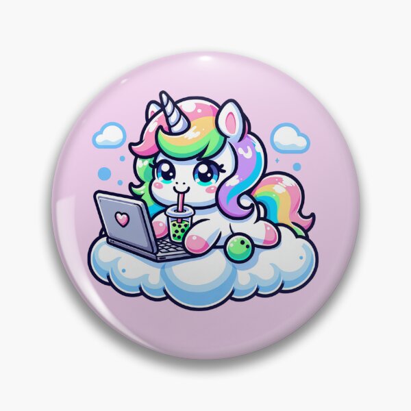 Item preview, Kawaii Gaming rainbow Unicorn drinking boba Sticker and more designed and sold by CRandRRstickers.