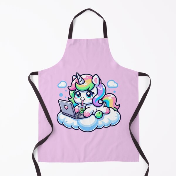 Item preview, Kawaii Gaming rainbow Unicorn drinking boba Sticker and more designed and sold by CRandRRstickers.