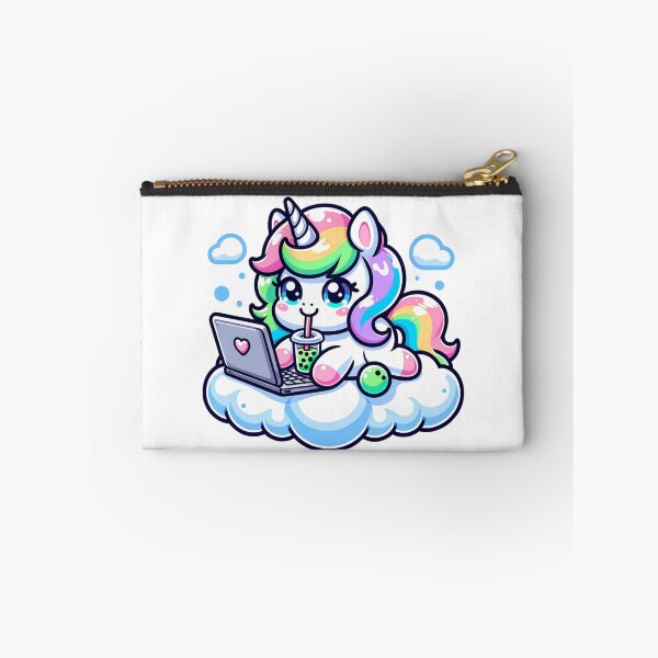 Item preview, Kawaii Gaming rainbow Unicorn drinking boba Sticker and more designed and sold by CRandRRstickers.