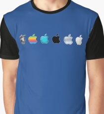 Apple Logo Evolution History Graphic T-Shirt