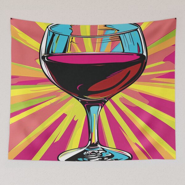 Item preview, Glass of Wine Pop Art 3 designed and sold by AstroRisq.