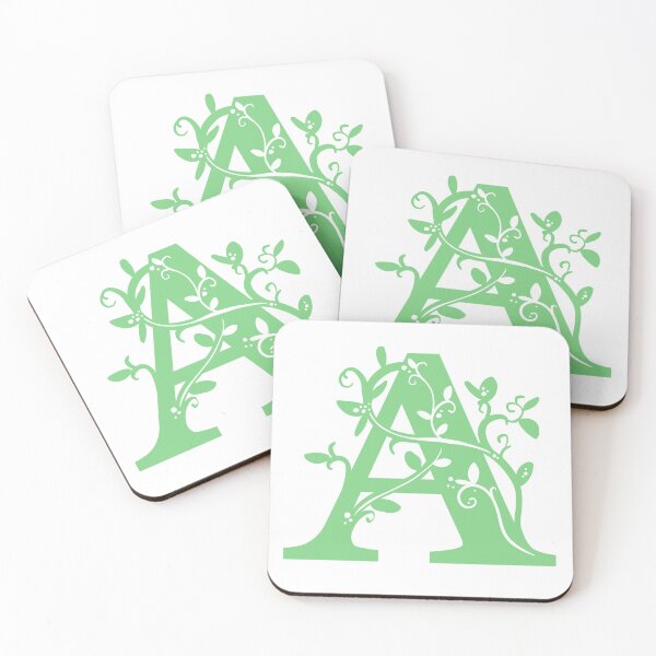 Item preview, Green Capital Letter A With Vines designed and sold by Victoria Lehnard.