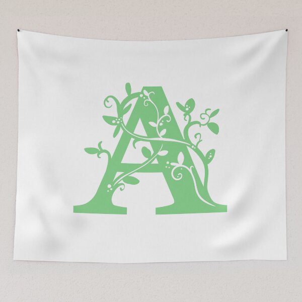 Item preview, Green Capital Letter A With Vines designed and sold by Victoria Lehnard.