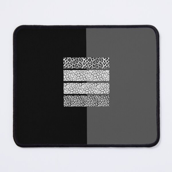 Item preview, Black and white applique with leopard print on a black and gray background designed and sold by fuzzyfox.