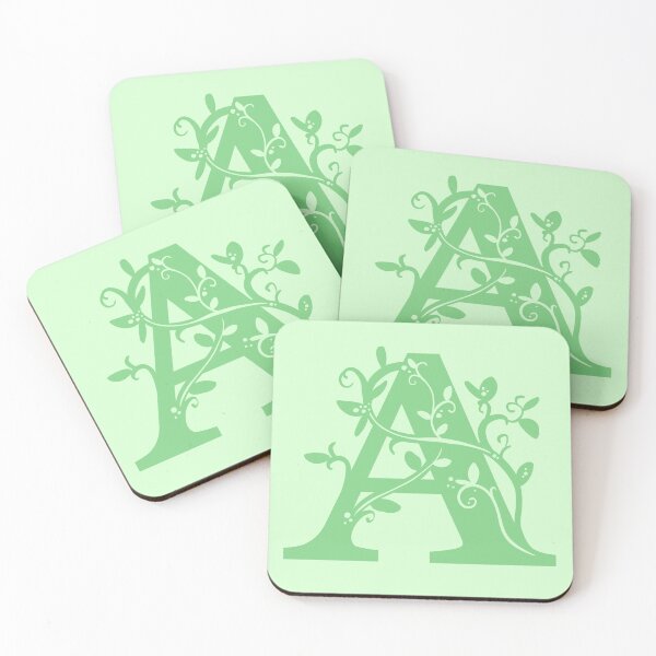 Item preview, Green Capital Letter A With Vines V2 designed and sold by Victoria Lehnard.