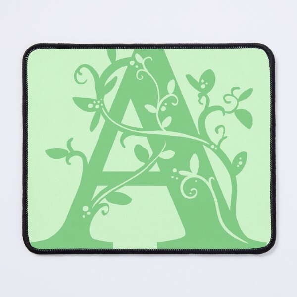 Item preview, Green Capital Letter A With Vines V2 designed and sold by Victoria Lehnard.