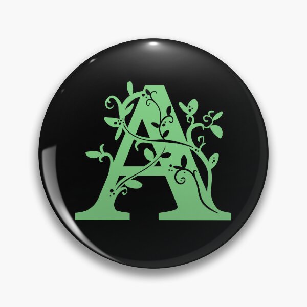 Item preview, Green Capital Letter A With Vines V3 designed and sold by Victoria Lehnard.