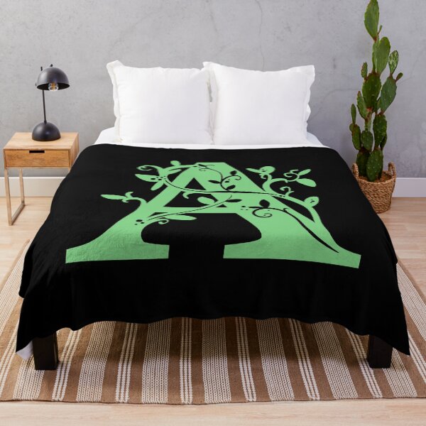 Item preview, Green Capital Letter A With Vines V3 designed and sold by Victoria Lehnard.