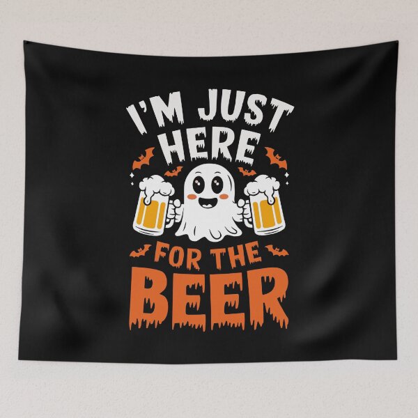 Item preview, Raise a Glass, Rattle Some Bones – Just Here for the Beer designed and sold by RandomRhythm.