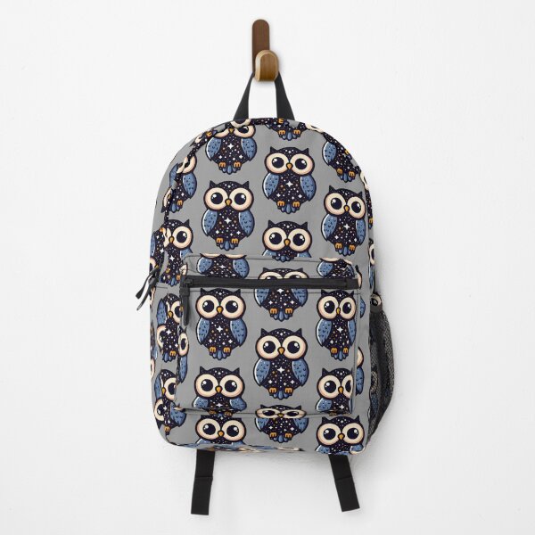 Item preview, Starry Night Owl Art - whimsical, nocturnal, stars, cartoon designed and sold by Nostalgia Busters.