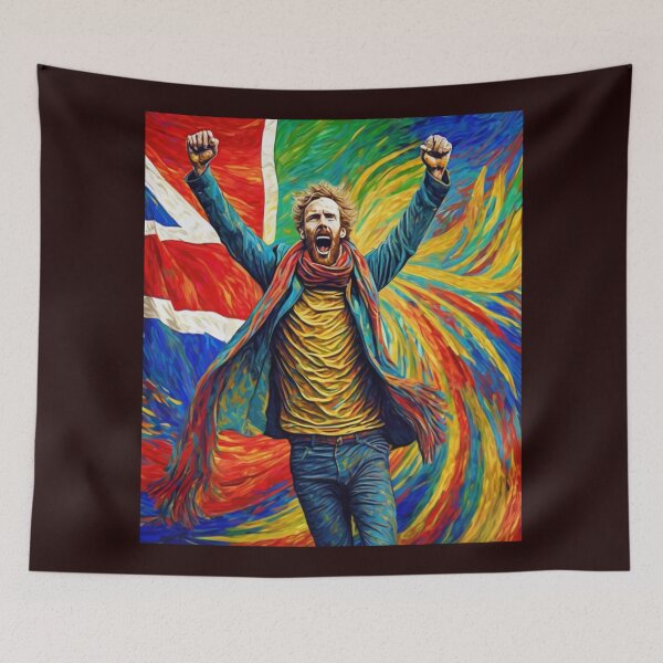 Item preview, "English Football Fan Saluting" designed and sold by Artisticanvas.