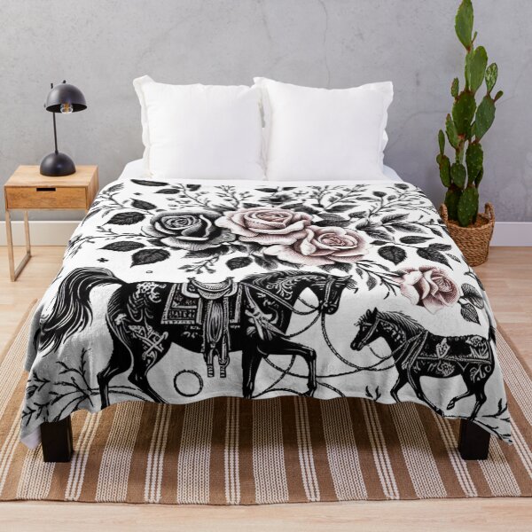 Item preview, Vintage Floral with Stallions Design designed and sold by GardenReign.