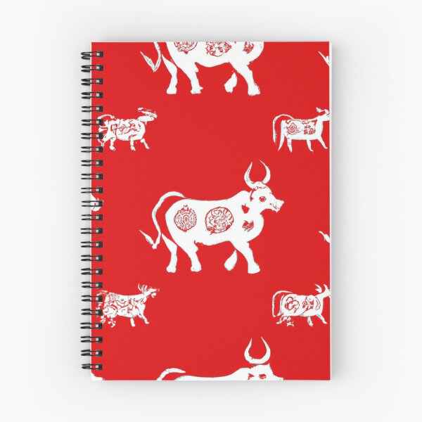 Item preview, Traditional Thai Cow Pattern on Red Background designed and sold by MrDRK1536.
