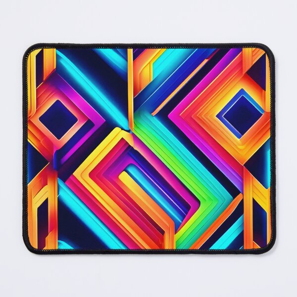 Item preview, Neon Geometric Abstract Art designed and sold by Health And Fitness Posts e-Store.
