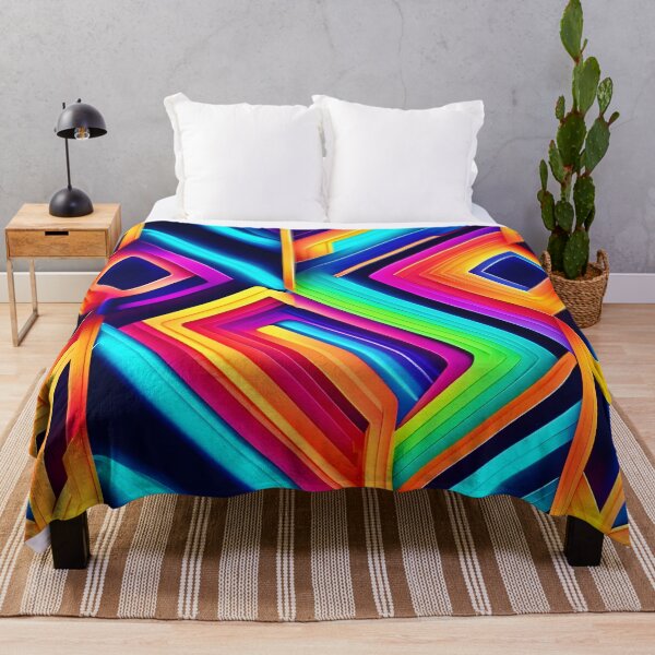 Item preview, Neon Geometric Abstract Art designed and sold by Health And Fitness Posts e-Store.