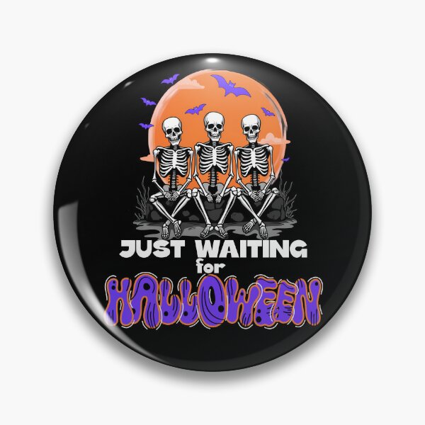 Item preview, Just Waiting for Halloween, Skeleton Waiting designed and sold by orangeblue21.
