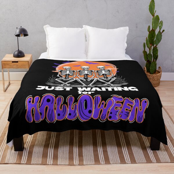 Item preview, Just Waiting for Halloween, Skeleton Waiting designed and sold by orangeblue21.