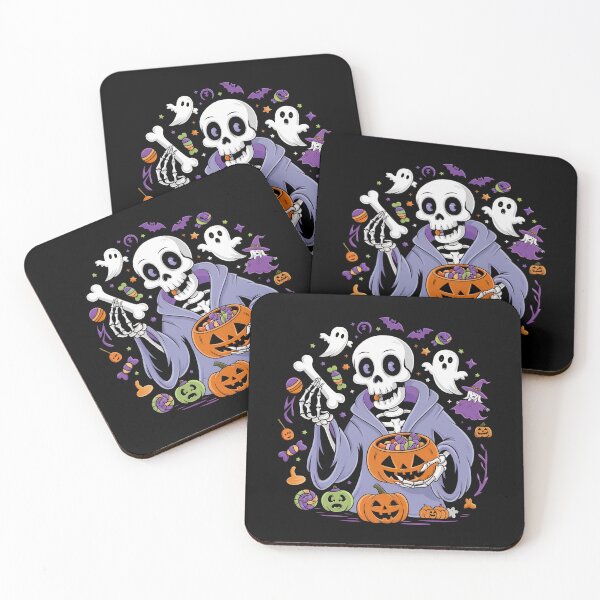 Item preview, Haunted Treats – Skeleton and Ghost Share the Sweets designed and sold by RandomRhythm.