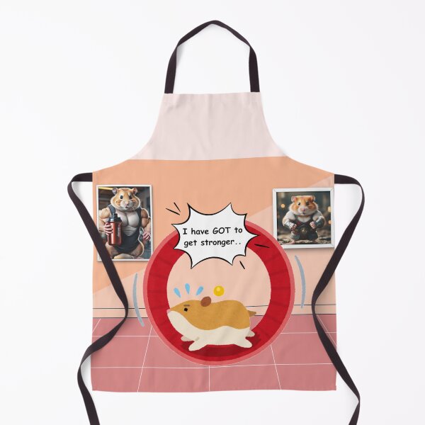 Item preview, cute gym hamster with text i have GOT to get stronger also there is buff hamsters in frames designed and sold by cherrytheory.