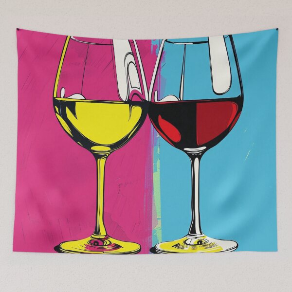 Item preview, Glass of Wine Pop Art 8 designed and sold by AstroRisq.