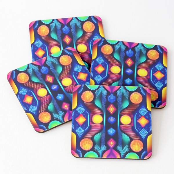 Item preview, Neon Geometric Mandala Art designed and sold by Health And Fitness Posts e-Store.