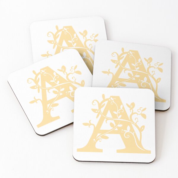 Item preview, Yellow Capital Letter A With Vines designed and sold by Victoria Lehnard.