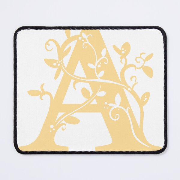 Item preview, Yellow Capital Letter A With Vines designed and sold by Victoria Lehnard.